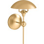 Kohler Lighting Vorleigh 15" Tall 1 Light Adjustable Dome Wall Sconce - Brushed Modern Brass