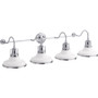Kohler Lighting Hauksbee 47" Wide 4 Light Vanity Light with Domed Metal Shades - White / Polished Chrome