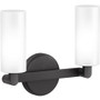 Kohler Lighting Crue 2 Light 12" Wide Vanity Light with Frosted Glass Shades - Matte Black