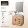 Altair Gavino 36" Single Bathroom Vanity with Grain White Composite Stone Countertop Altair Gavino 36" Single Bathroom Vanity with Grain White Composite Stone Countertop