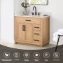 Altair Gavino 36" Single Bathroom Vanity with Grain White Composite Stone Countertop Altair Gavino 36" Single Bathroom Vanity with Grain White Composite Stone Countertop