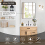 Altair Gavino 36" Single Bathroom Vanity with Grain White Composite Stone Countertop Altair Gavino 36" Single Bathroom Vanity with Grain White Composite Stone Countertop