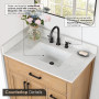 Altair Gavino 36" Single Bathroom Vanity with Grain White Composite Stone Countertop Altair Gavino 36" Single Bathroom Vanity with Grain White Composite Stone Countertop