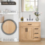 Altair Gavino 36" Single Bathroom Vanity with Grain White Composite Stone Countertop Altair Gavino 36" Single Bathroom Vanity with Grain White Composite Stone Countertop