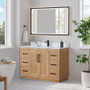 Altair Anais 48" Single Bathroom Vanity in Light Brown with Engineered Stone Countertop