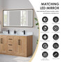 Altair Anais 60" Double Bathroom Vanity in Light Brown with Engineered Stone Countertop Altair Anais 60" Double Bathroom Vanity in Light Brown with Engineered Stone Countertop