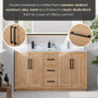 Altair Anais 60" Double Bathroom Vanity in Light Brown with Engineered Stone Countertop Altair Anais 60" Double Bathroom Vanity in Light Brown with Engineered Stone Countertop