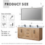 Altair Anais 72" Double Bathroom Vanity in Light Brown with Engineered Stone Countertop Altair Anais 72" Double Bathroom Vanity in Light Brown with Engineered Stone Countertop