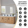 Altair Anais 84" Double Bathroom Vanity in Light Brown with Engineered Stone Countertop Altair Anais 84" Double Bathroom Vanity in Light Brown with Engineered Stone Countertop
