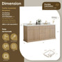Altair Barnett Bathroom Vanity in Natural Oak with Grain White Engineered Stone Countertop No Mirror Altair Barnett Bathroom Vanity in Natural Oak with Grain White Engineered Stone Countertop No Mirror