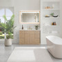 Altair Barnett Bathroom Vanity in Natural Oak with Grain White Engineered Stone Countertop No Mirror Altair Barnett Bathroom Vanity in Natural Oak with Grain White Engineered Stone Countertop No Mirror
