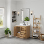 Altair Bellavia 36" Single Bathroom Vanity in Weathered Fir with Engineered Stone Countertop