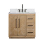 Altair Bellavia 36" Single Bathroom Vanity in Weathered Fir with Engineered Stone Countertop
