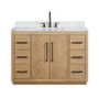 Altair Bellavia 48" Single Bathroom Vanity in Weathered Fir with Engineered Stone Countertop