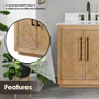 Altair Bellavia 60" Double Bathroom Vanity in Weathered Fir with Engineered Stone Countertop Altair Bellavia 60" Double Bathroom Vanity in Weathered Fir with Engineered Stone Countertop