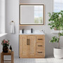 Altair Anais 36" Single Bathroom Vanity in Light Brown with Engineered Stone Countertop Altair Anais 36" Single Bathroom Vanity in Light Brown with Engineered Stone Countertop