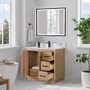 Altair Anais 36" Single Bathroom Vanity in Light Brown with Engineered Stone Countertop Altair Anais 36" Single Bathroom Vanity in Light Brown with Engineered Stone Countertop
