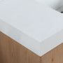 Altair Bianco Double Bathroom Vanity in Light Brown with White Composite Stone Countertop Altair Bianco Double Bathroom Vanity in Light Brown with White Composite Stone Countertop