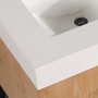 Altair Bianco Double Bathroom Vanity in Light Brown with White Composite Stone Countertop Altair Bianco Double Bathroom Vanity in Light Brown with White Composite Stone Countertop