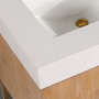 Altair Bianco Double Bathroom Vanity in Light Brown with White Composite Stone Countertop Altair Bianco Double Bathroom Vanity in Light Brown with White Composite Stone Countertop