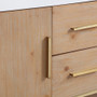 Altair Bianco Double Bathroom Vanity in Light Brown with White Composite Stone Countertop Altair Bianco Double Bathroom Vanity in Light Brown with White Composite Stone Countertop