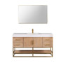 Altair Bianco Single Bathroom Vanity in Light Brown with White Composite Stone Countertop Altair Bianco Single Bathroom Vanity in Light Brown with White Composite Stone Countertop