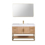 Altair Bianco Single Bathroom Vanity in Light Brown with White Composite Stone Countertop Altair Bianco Single Bathroom Vanity in Light Brown with White Composite Stone Countertop