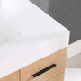 Altair Bianco Single Bathroom Vanity in Light Brown with White Composite Stone Countertop Altair Bianco Single Bathroom Vanity in Light Brown with White Composite Stone Countertop