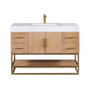 Altair Bianco Single Bathroom Vanity in Light Brown with White Composite Stone Countertop Altair Bianco Single Bathroom Vanity in Light Brown with White Composite Stone Countertop