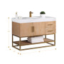 Altair Bianco Single Bathroom Vanity in Light Brown with White Composite Stone Countertop Altair Bianco Single Bathroom Vanity in Light Brown with White Composite Stone Countertop