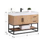 Altair Bianco Single Bathroom Vanity in Light Brown with White Composite Stone Countertop Altair Bianco Single Bathroom Vanity in Light Brown with White Composite Stone Countertop