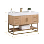 Altair Bianco Single Bathroom Vanity in Light Brown with White Composite Stone Countertop Altair Bianco Single Bathroom Vanity in Light Brown with White Composite Stone Countertop