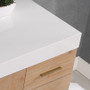 Altair Bianco Single Bathroom Vanity in Light Brown with White Composite Stone Countertop Altair Bianco Single Bathroom Vanity in Light Brown with White Composite Stone Countertop
