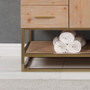 Altair Bianco Single Bathroom Vanity in Light Brown with White Composite Stone Countertop Altair Bianco Single Bathroom Vanity in Light Brown with White Composite Stone Countertop