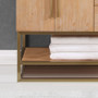 Altair Bianco Single Bathroom Vanity in Light Brown with White Composite Stone Countertop Altair Bianco Single Bathroom Vanity in Light Brown with White Composite Stone Countertop