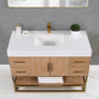 Altair Bianco Single Bathroom Vanity in Light Brown with White Composite Stone Countertop Altair Bianco Single Bathroom Vanity in Light Brown with White Composite Stone Countertop
