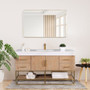 Altair Bianco Single Bathroom Vanity in Light Brown with White Composite Stone Countertop Altair Bianco Single Bathroom Vanity in Light Brown with White Composite Stone Countertop