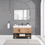 Altair Bianco Single Bathroom Vanity in Light Brown with White Composite Stone Countertop Altair Bianco Single Bathroom Vanity in Light Brown with White Composite Stone Countertop