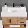 Altair Bianco Single Bathroom Vanity in Light Brown with White Composite Stone Countertop Altair Bianco Single Bathroom Vanity in Light Brown with White Composite Stone Countertop
