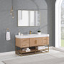 Altair Bianco Single Bathroom Vanity in Light Brown with White Composite Stone Countertop Altair Bianco Single Bathroom Vanity in Light Brown with White Composite Stone Countertop