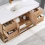 Altair Bianco Single Bathroom Vanity in Light Brown with White Composite Stone Countertop Altair Bianco Single Bathroom Vanity in Light Brown with White Composite Stone Countertop