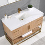 Altair Bianco Single Bathroom Vanity in Light Brown with White Composite Stone Countertop Altair Bianco Single Bathroom Vanity in Light Brown with White Composite Stone Countertop