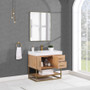 Altair Bianco Single Bathroom Vanity in Light Brown with White Composite Stone Countertop Altair Bianco Single Bathroom Vanity in Light Brown with White Composite Stone Countertop