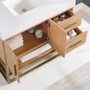 Altair Bianco Single Bathroom Vanity in Light Brown with White Composite Stone Countertop Altair Bianco Single Bathroom Vanity in Light Brown with White Composite Stone Countertop