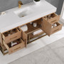 Altair Bianco Single Bathroom Vanity in Light Brown with White Composite Stone Countertop Altair Bianco Single Bathroom Vanity in Light Brown with White Composite Stone Countertop