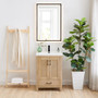 Altair Bondi 24" Single Bathroom Vanity in Light Brown with White Ceramic Drop-in Sink Altair Bondi 24" Single Bathroom Vanity in Light Brown with White Ceramic Drop-in Sink