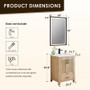 Altair Bondi 24" Single Bathroom Vanity in Light Brown with White Ceramic Drop-in Sink Altair Bondi 24" Single Bathroom Vanity in Light Brown with White Ceramic Drop-in Sink