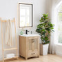 Altair Bondi 24" Single Bathroom Vanity in Light Brown with White Ceramic Drop-in Sink Altair Bondi 24" Single Bathroom Vanity in Light Brown with White Ceramic Drop-in Sink
