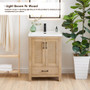 Altair Bondi 24" Single Bathroom Vanity in Light Brown with White Ceramic Drop-in Sink Altair Bondi 24" Single Bathroom Vanity in Light Brown with White Ceramic Drop-in Sink