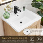 Altair Bondi 24" Single Bathroom Vanity in Light Brown with White Ceramic Drop-in Sink Altair Bondi 24" Single Bathroom Vanity in Light Brown with White Ceramic Drop-in Sink